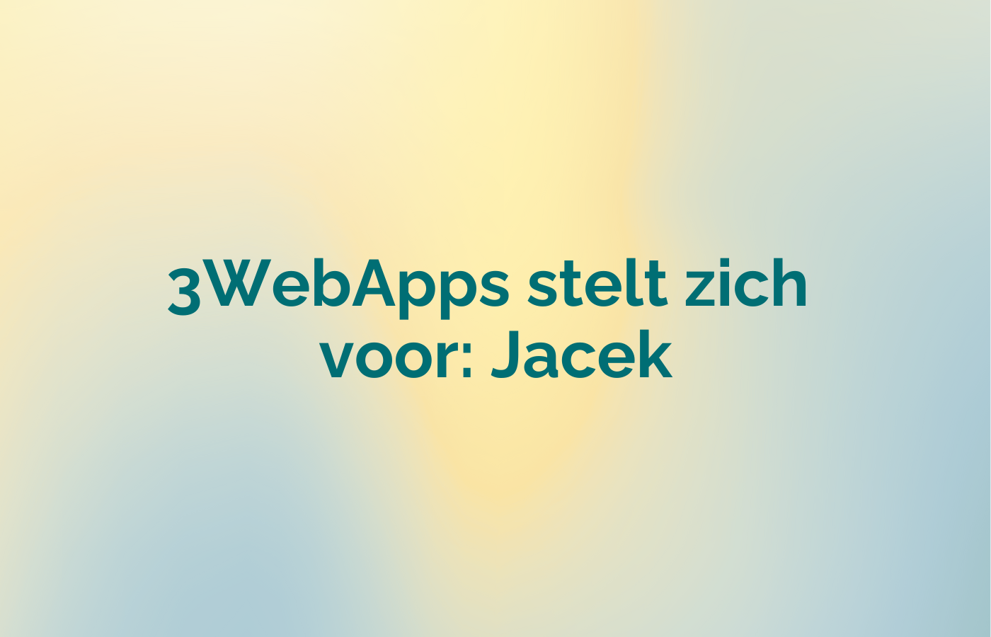 Jacek Blog Cover