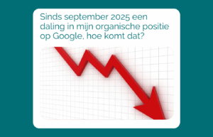 Blog over daling organische positie in Google. Lees hier meer